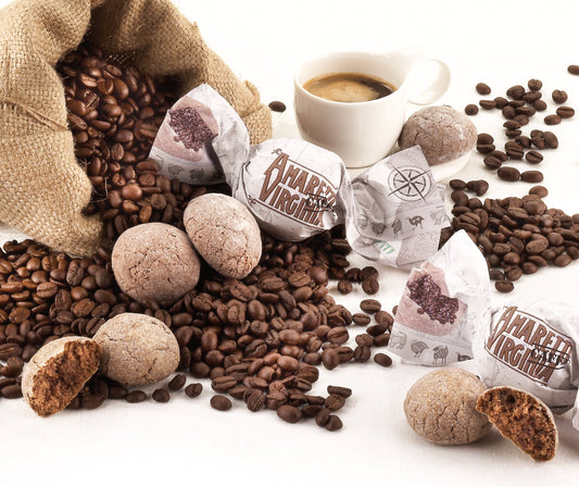 Mjuka Premium Amaretti Mandelkakor Kaffe