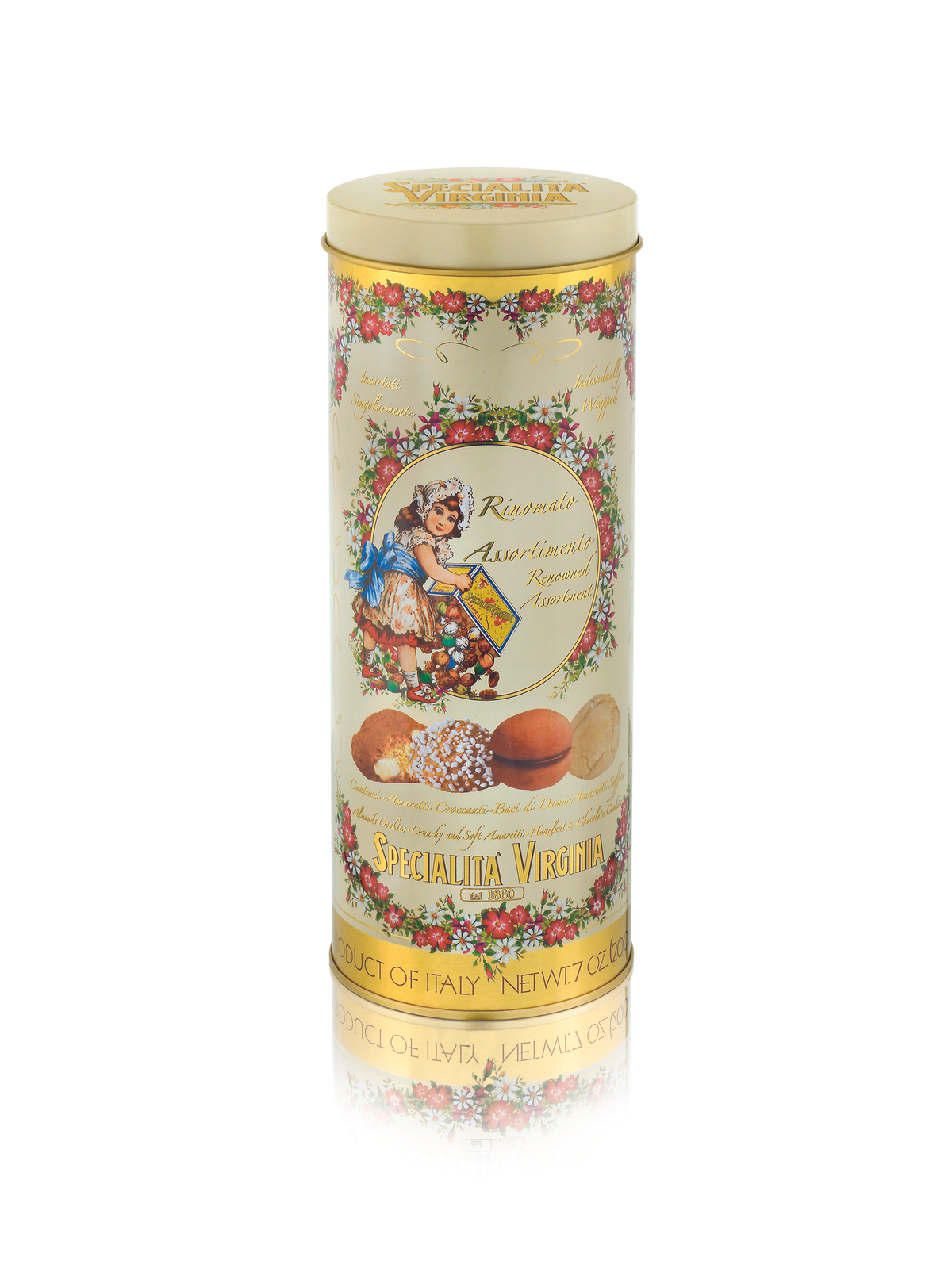 Amaretti Almond Cakes Gift Tube Delicacies 200g