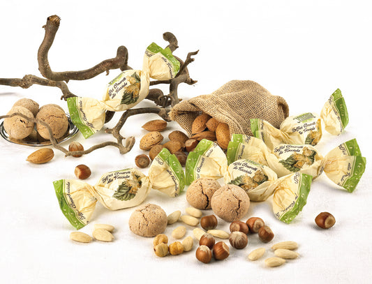 Mjuka Premium Amaretti Mandelkakor Hasselnöt 20g