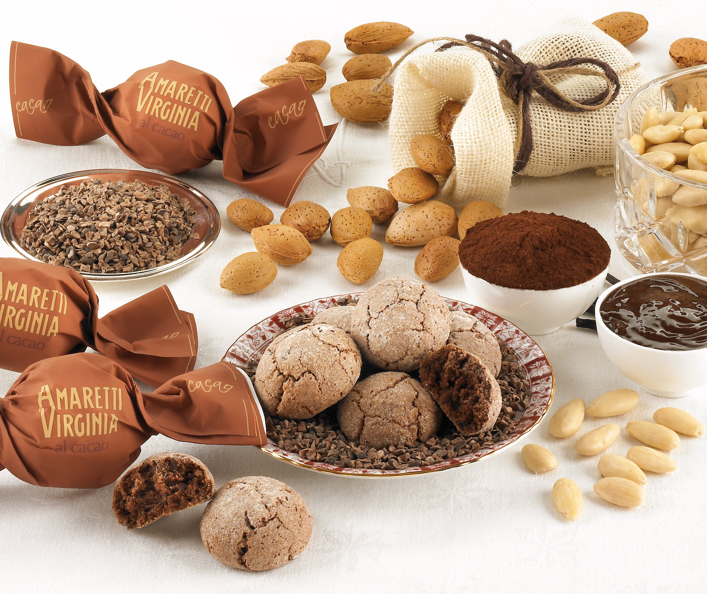 Mjuka Premium Amaretti Mandelkakor Kakao