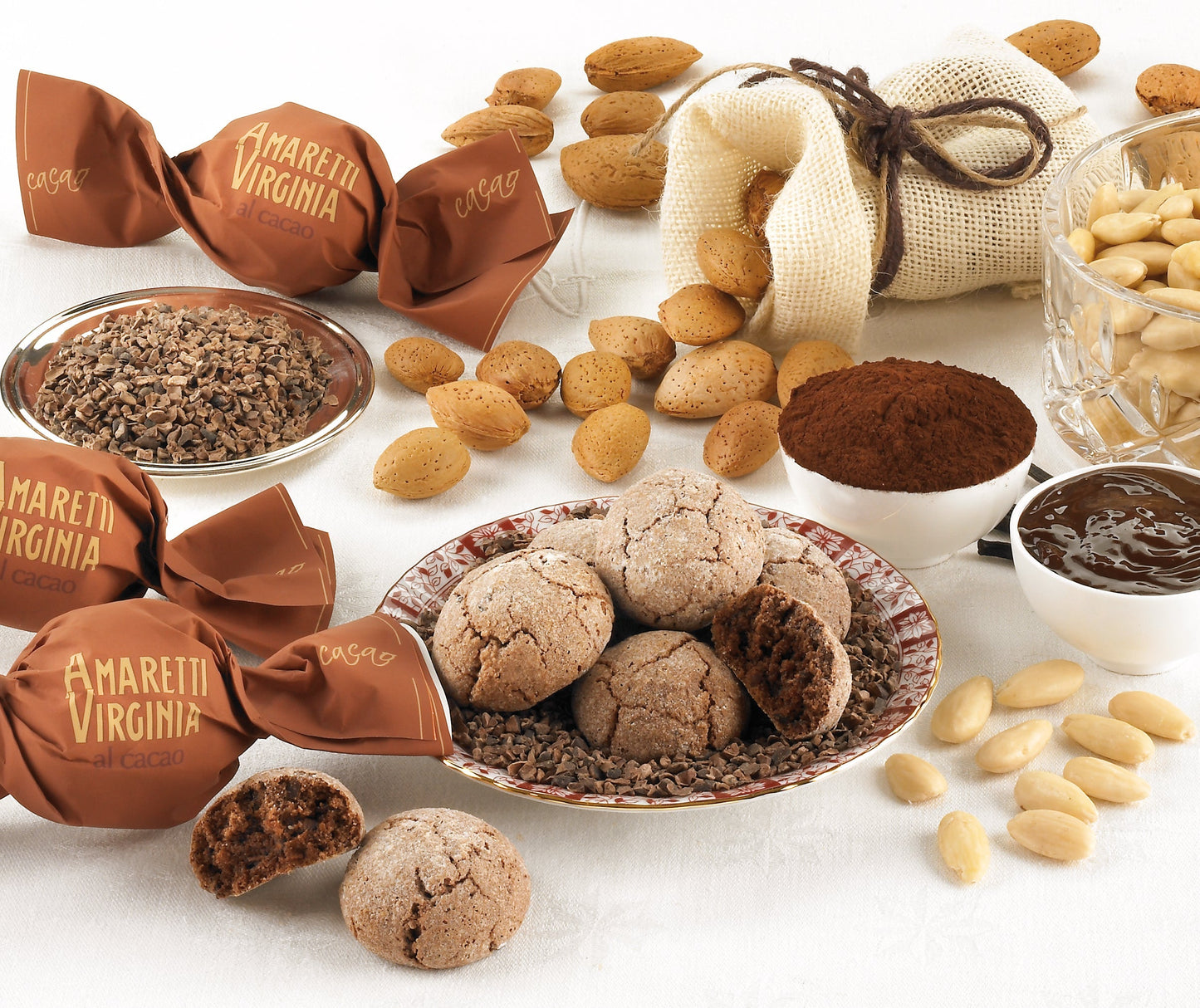 Mjuka Premium Amaretti Mandelkakor Kakao