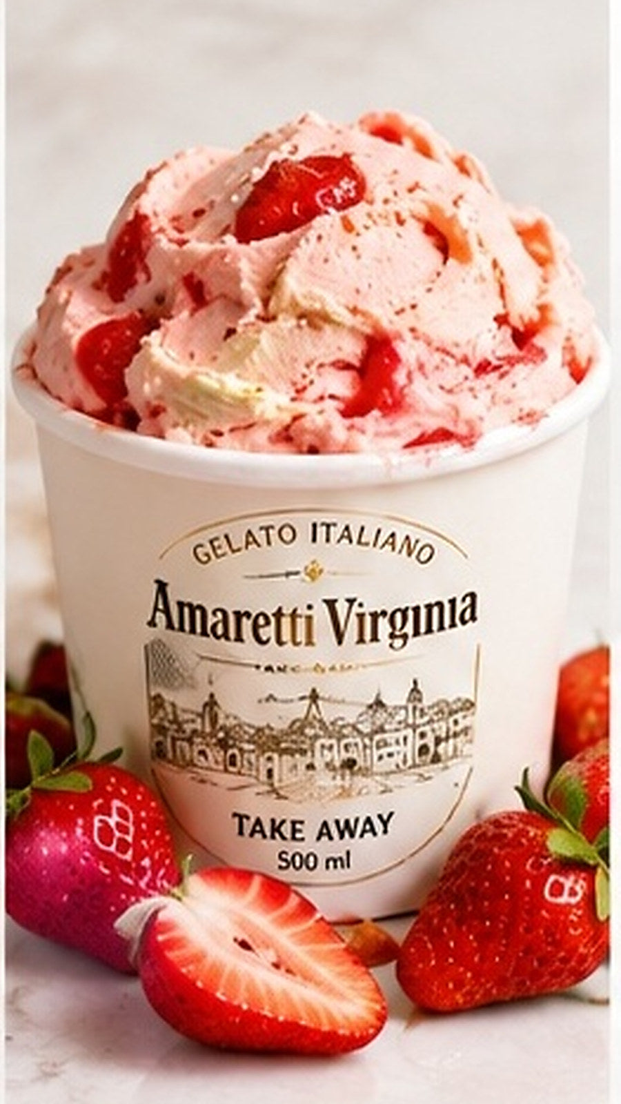 Fragola Gelato Take away-box 500 ml