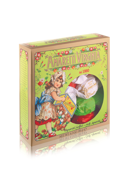 Mjuka Premium Amaretti Mandelkakor Fönsterbox Original 180g