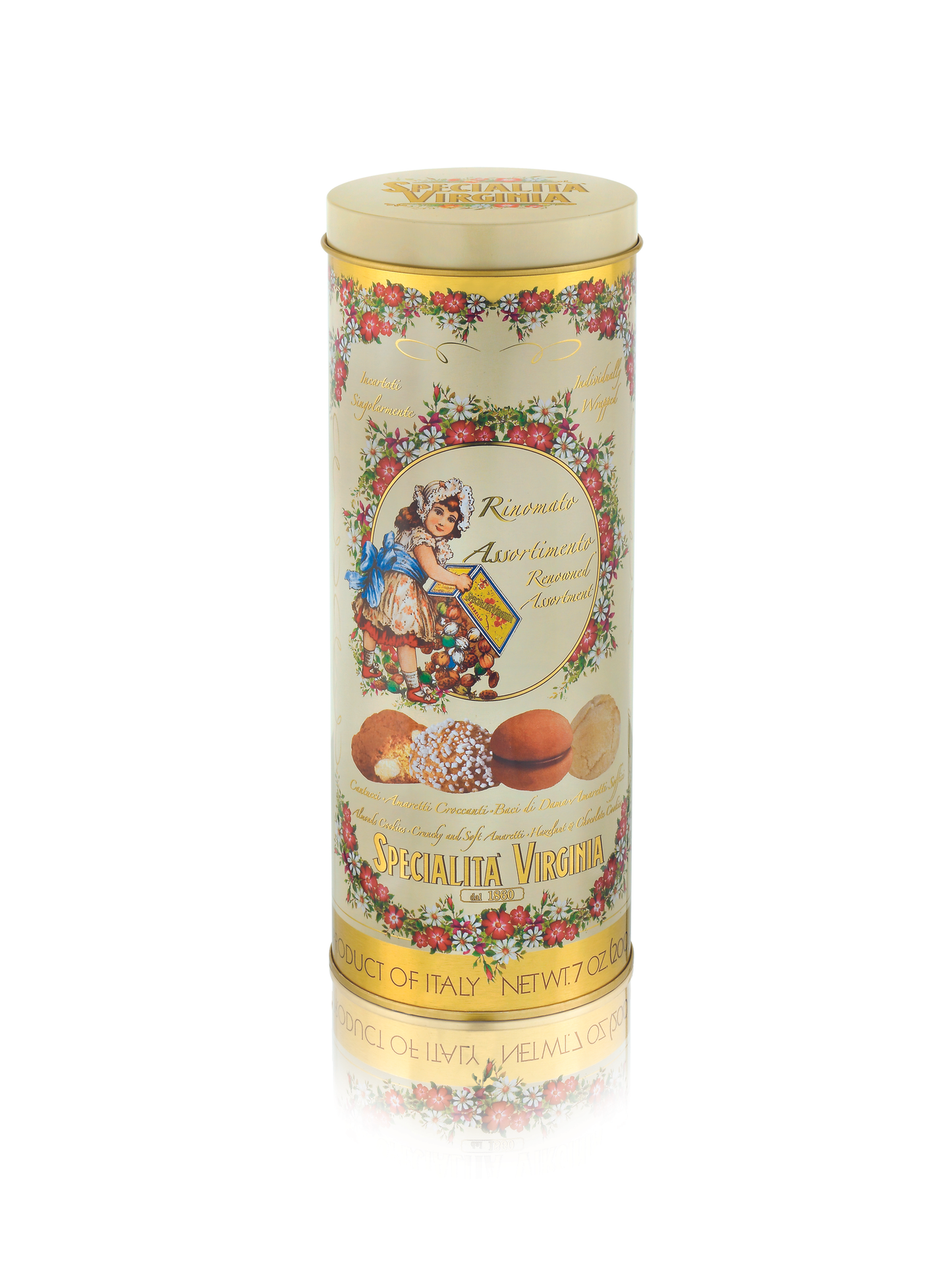 Amaretti Almond Cakes Gift Tube Delicacies 200g