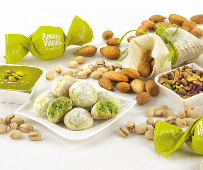 Mjuka Premium Amaretti Mandelkakor Pistage 20g