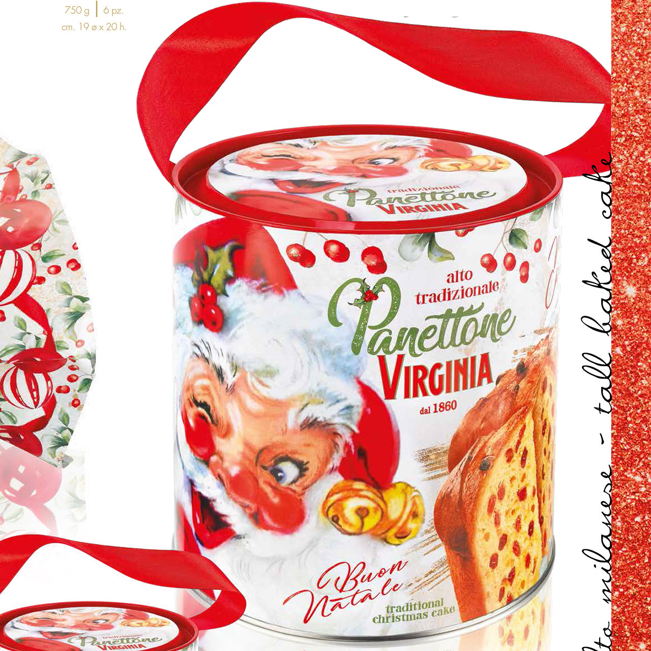 Virginia Panettone Klassisk Högt bakad i Kakburk 750g