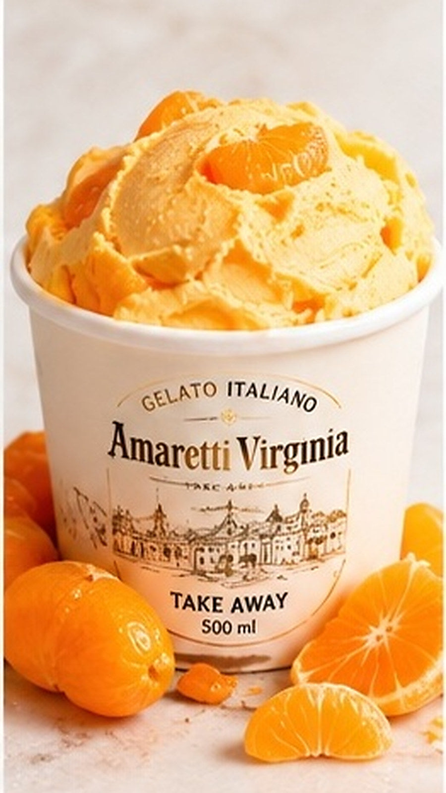Mandarin Tangerin Gelato Take away-box 500 ml